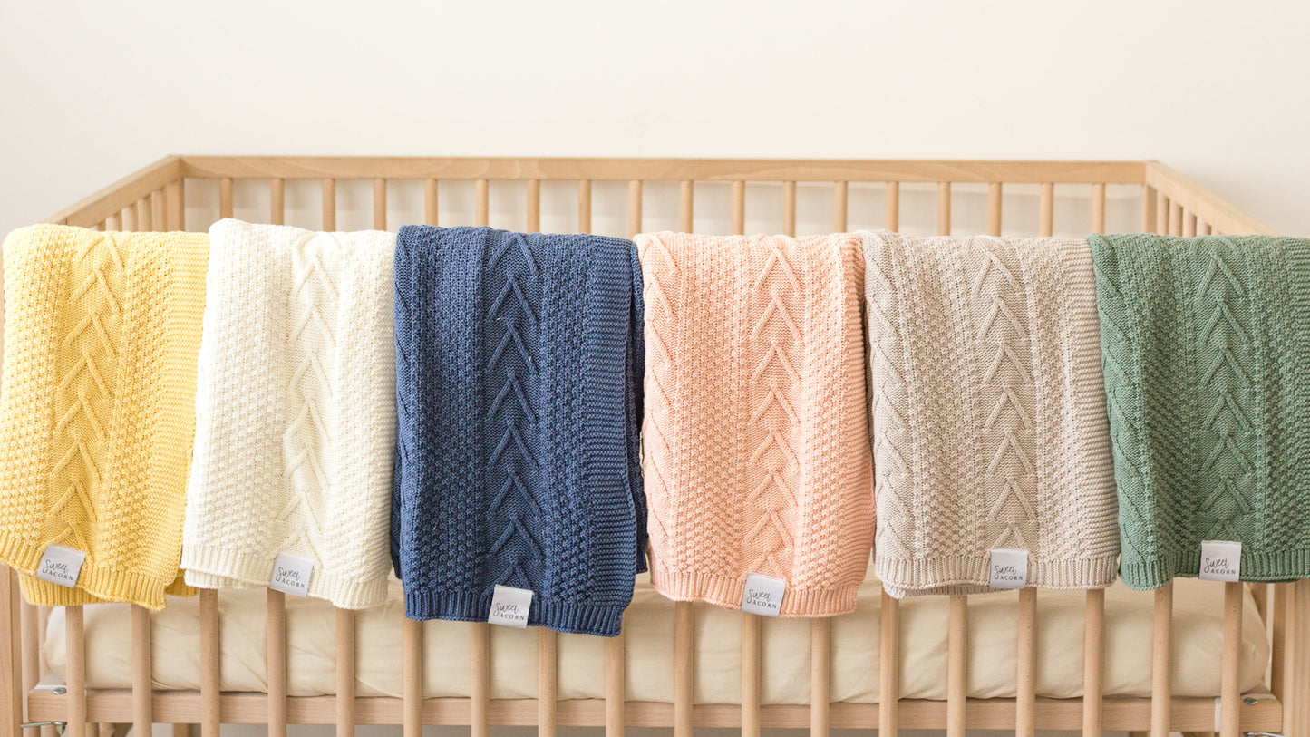 Salt White Knitted Blanket