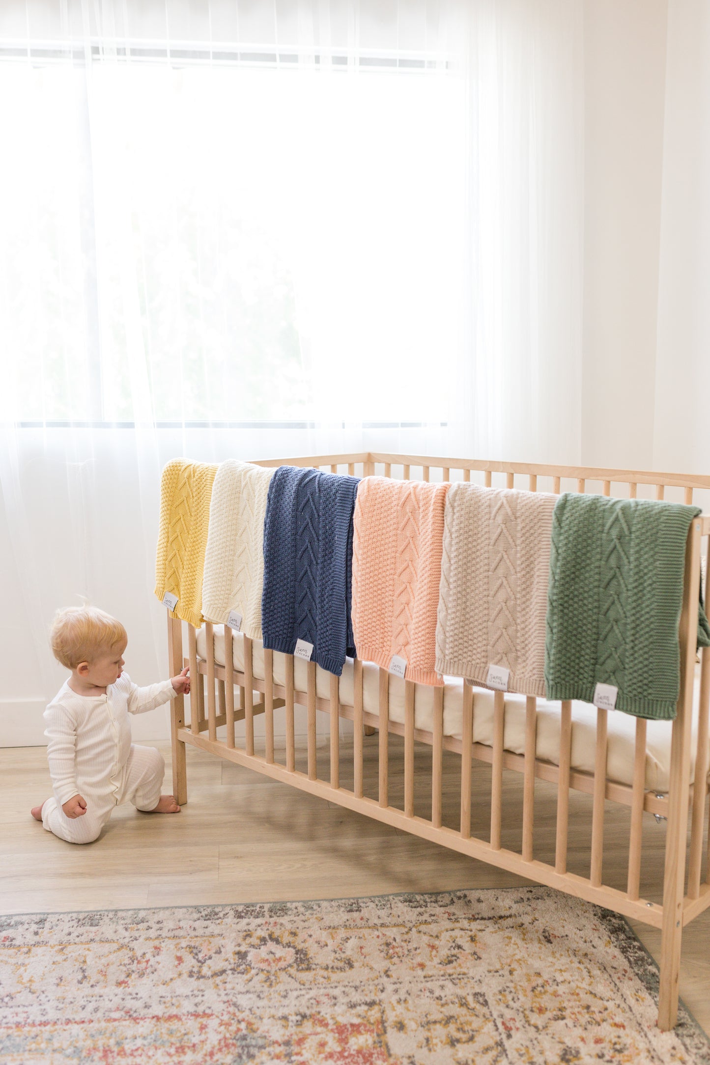 Bay Blue Knitted Blanket