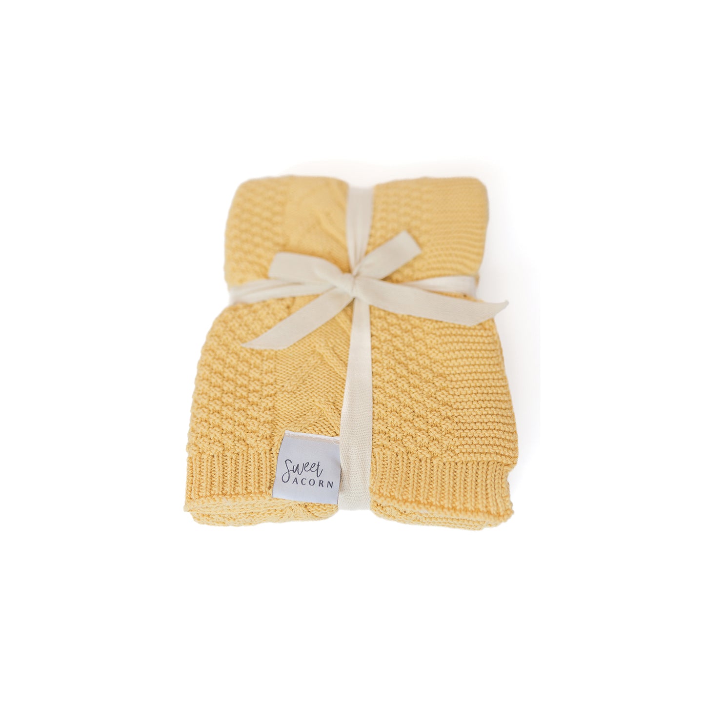 Butter Yellow Knitted Blanket