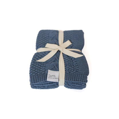 Bay Blue Knitted Blanket