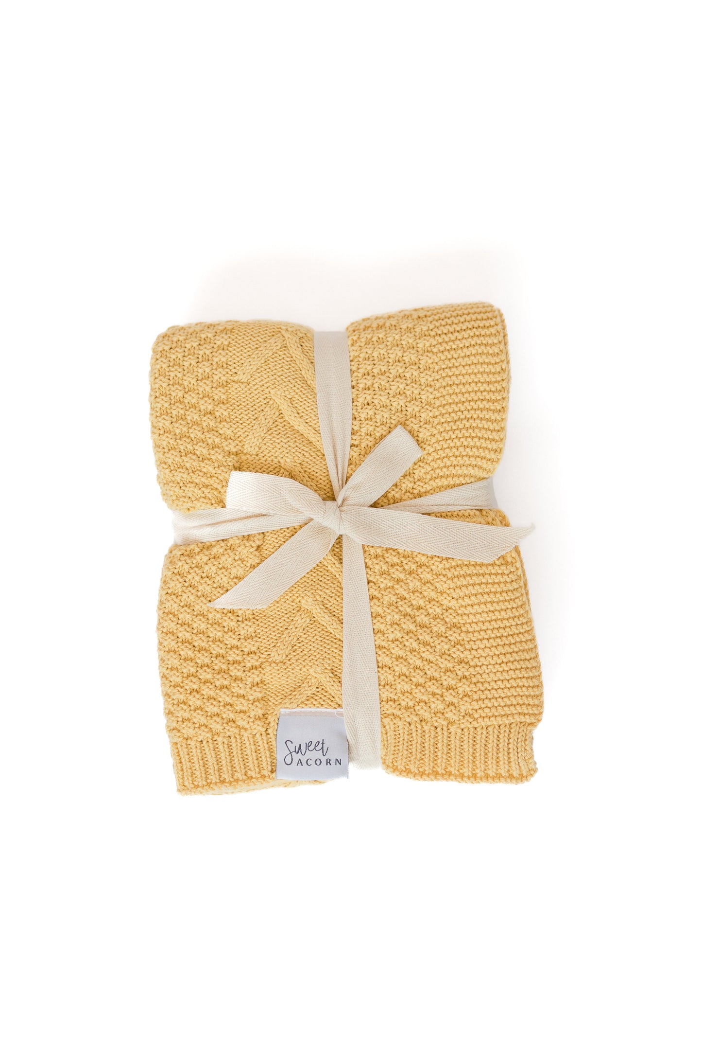 Butter Yellow Knitted Blanket