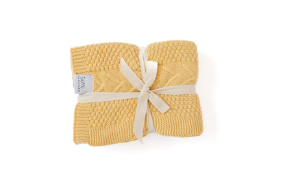 Butter Yellow Knitted Blanket