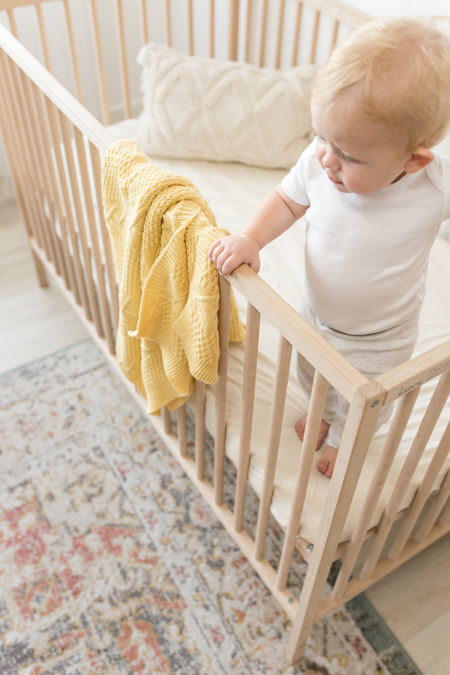 Butter Yellow Knitted Blanket